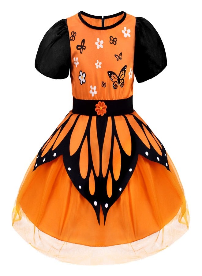 ZZIHAN Butterfly Costume for Toddler Girls 4-5T - Fairy Costume Outfit with Tulle Dress, Butterfly Wings & Headband, Hair Clips, Decor Stickers, Ideal for Halloween, School Plays & Birthday Gifts - Image 3